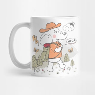 Elephant Climb Mountain Mug